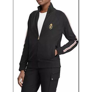 Lauren by ralph lauren track jacket - size small - black